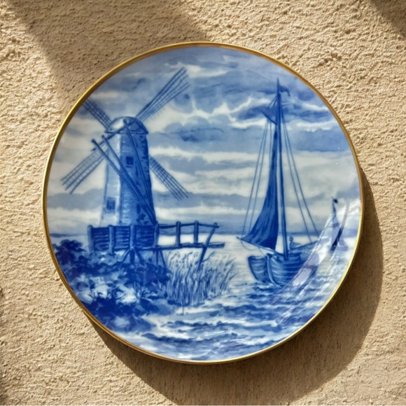 Vintage Wallendorfer Echt Kobalt 1764 Blue And White Collectors Plate Used - Picture 9 of 13